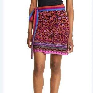 XL FARM RIO Red Ainika Tapestry Sweater Skirt